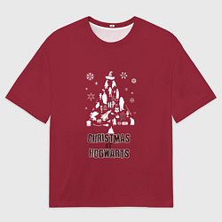 Футболка оверсайз мужская Рождество в Хогвартс, цвет: 3D-принт