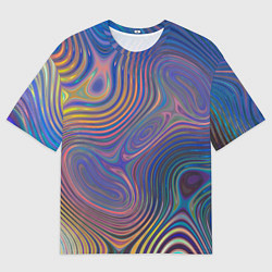 Мужская футболка оверсайз Абстрактная рябь
