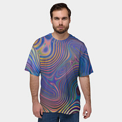 Футболка оверсайз мужская Абстрактная рябь, цвет: 3D-принт — фото 2
