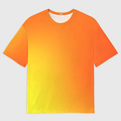 Футболка оверсайз мужская Color orange red, цвет: 3D-принт