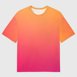 Мужская футболка оверсайз Color orange pink