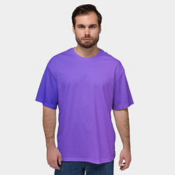 Футболка оверсайз мужская Color purple gradient, цвет: 3D-принт — фото 2