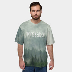 Футболка оверсайз мужская Уйду в леса, цвет: 3D-принт — фото 2