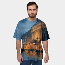Футболка оверсайз мужская Вечер зимнего Питера, цвет: 3D-принт — фото 2