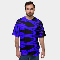 Футболка оверсайз мужская Color neon blue, цвет: 3D-принт — фото 2