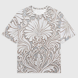 Мужская футболка оверсайз Вензельные цветы