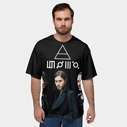 Футболка оверсайз мужская 30 seconds to mars, цвет: 3D-принт — фото 2