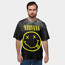 Футболка оверсайз мужская Nirvana Smoke, цвет: 3D-принт — фото 2