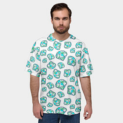 Футболка оверсайз мужская Бриллианты, цвет: 3D-принт — фото 2