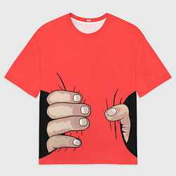 Футболка оверсайз мужская Рука, цвет: 3D-принт