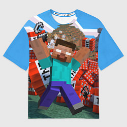 Мужская футболка оверсайз Minecraft Man