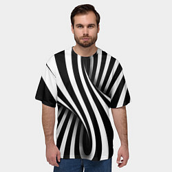 Футболка оверсайз мужская Оптические иллюзии, цвет: 3D-принт — фото 2