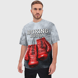 Футболка оверсайз мужская Boxing Russia, цвет: 3D-принт — фото 2