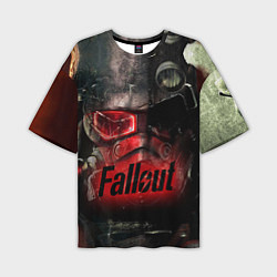 Футболка оверсайз мужская Fallout Red, цвет: 3D-принт