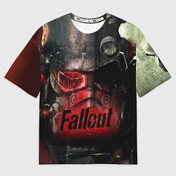 Футболка оверсайз мужская Fallout Red, цвет: 3D-принт
