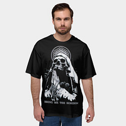 Футболка оверсайз мужская BMTH: Skull Pray, цвет: 3D-принт — фото 2