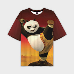 Мужская футболка оверсайз Кунг фу панда