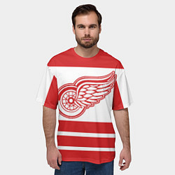 Футболка оверсайз мужская Detroit Red Wings, цвет: 3D-принт — фото 2