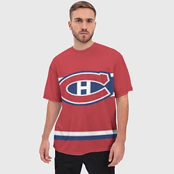Футболка оверсайз мужская Montreal Canadiens, цвет: 3D-принт — фото 2