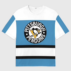 Мужская футболка оверсайз Pittsburgh Penguins: White