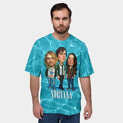 Футболка оверсайз мужская Nirvana: Water, цвет: 3D-принт — фото 2
