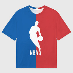 Футболка оверсайз мужская Эмблема NBA, цвет: 3D-принт