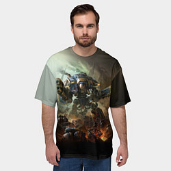 Футболка оверсайз мужская Титан, цвет: 3D-принт — фото 2