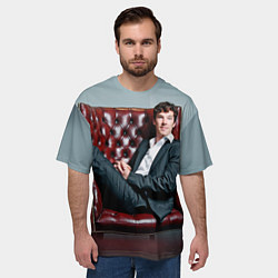 Футболка оверсайз мужская Бенедикт Камбербэтч, цвет: 3D-принт — фото 2