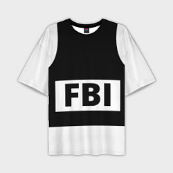 Мужская футболка оверсайз Бронежилет FBI