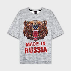 Мужская футболка оверсайз Bear: Made in Russia