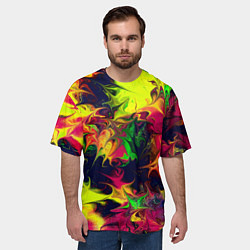 Футболка оверсайз мужская Кислотный взрыв, цвет: 3D-принт — фото 2