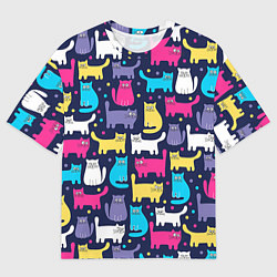 Мужская футболка оверсайз Котятки