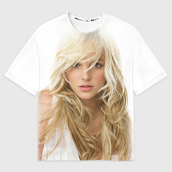 Футболка оверсайз мужская Бритни Спирс в белом, цвет: 3D-принт