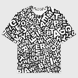 Футболка оверсайз мужская Английский алфавит, цвет: 3D-принт
