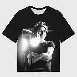 Мужская футболка оверсайз Земфира на сцене