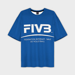 Футболка оверсайз мужская Волейбол FIVB, цвет: 3D-принт