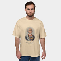 Футболка оверсайз мужская Александр Суворов 1730-1800, цвет: 3D-принт — фото 2