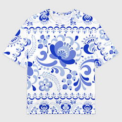 Футболка оверсайз мужская Гжель 2, цвет: 3D-принт