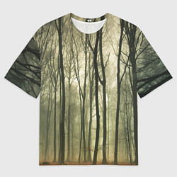 Мужская футболка оверсайз Чарующий лес