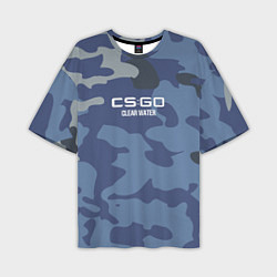 Футболка оверсайз мужская Cs:go - Clear Water Чистая вода, цвет: 3D-принт