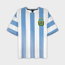 Футболка оверсайз мужская Сборная Аргентины: ЧМ-2018, цвет: 3D-принт