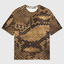 Мужская футболка оверсайз Змеиная кожа