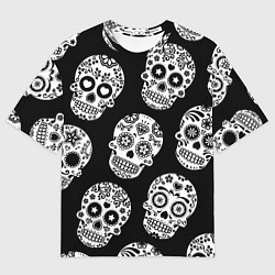 Футболка оверсайз мужская Черепа, цвет: 3D-принт