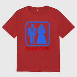 Футболка оверсайз мужская Game over, цвет: красный