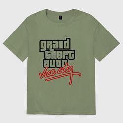 Футболка оверсайз мужская GTA Vice City, цвет: авокадо