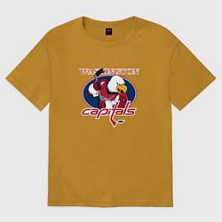 Футболка оверсайз мужская Washington Capitals Hockey, цвет: горчичный