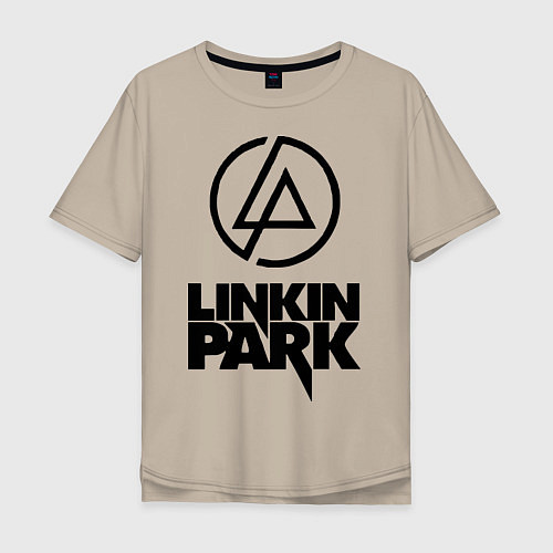 Мужская футболка оверсайз Linkin Park / Миндальный – фото 1