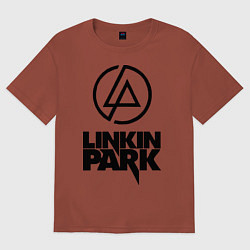 Футболка оверсайз мужская Linkin Park, цвет: кирпичный