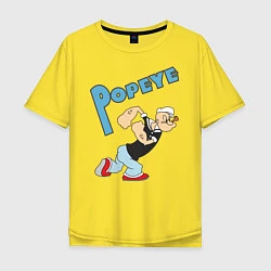 Футболка оверсайз мужская Popeye, цвет: желтый