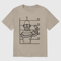 Футболка оверсайз мужская Bender Wanted, цвет: миндальный